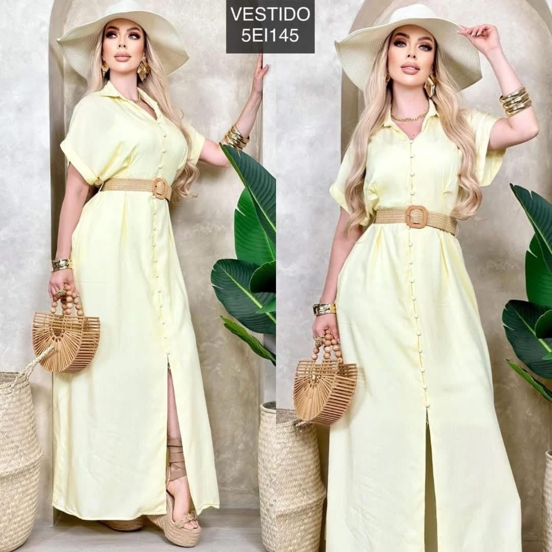 Vestido Maxi abotonado