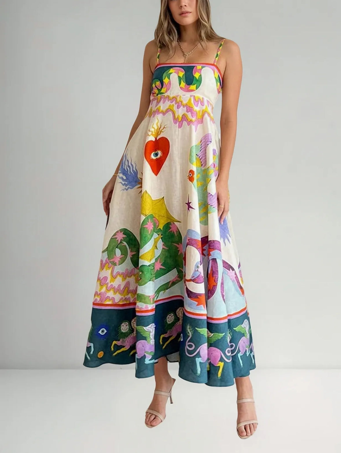 Vestido estampado tirantes