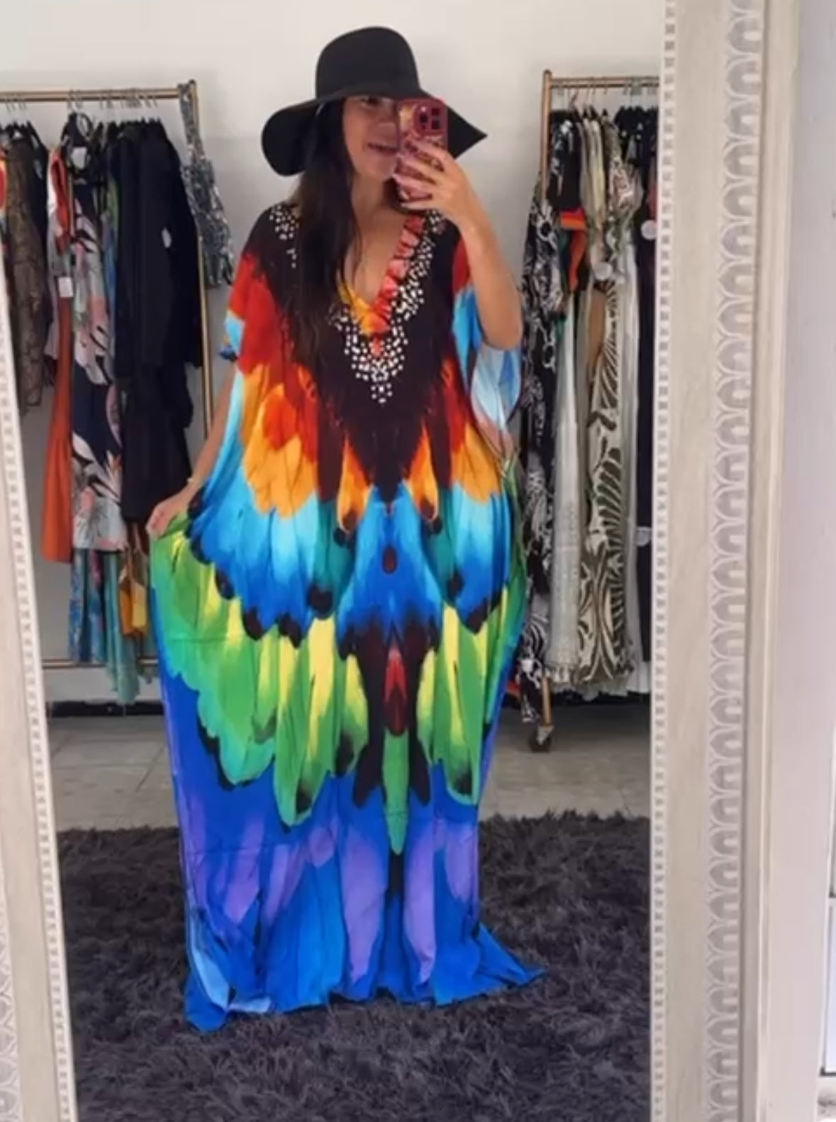 Vestido maxi caftán